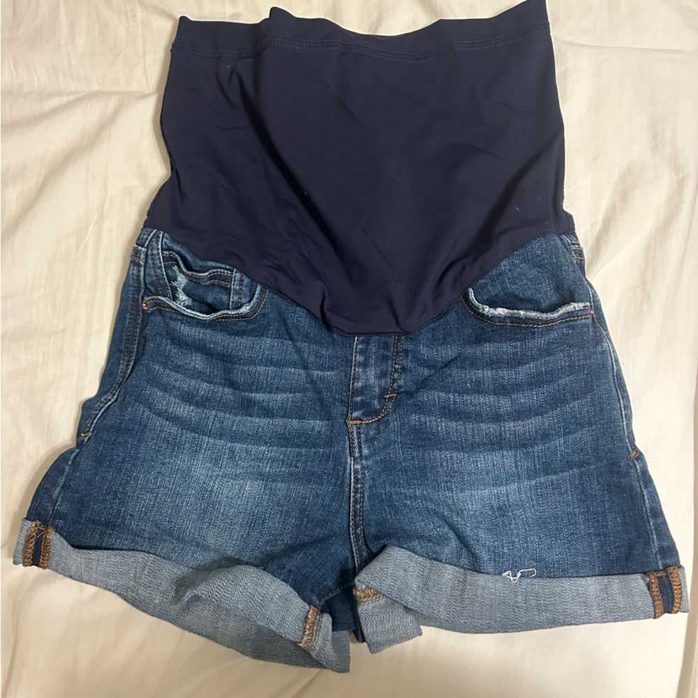 Pink Blush Maternity Jean Shorts